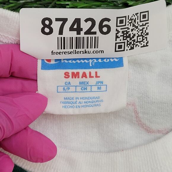 Vintage 90s Champion AOP Shirt Small 18x24 Script-Spellout - Picture 4 of 11